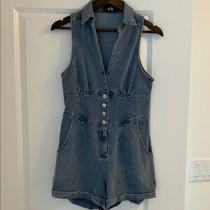 Denim Sleeveless Romper
